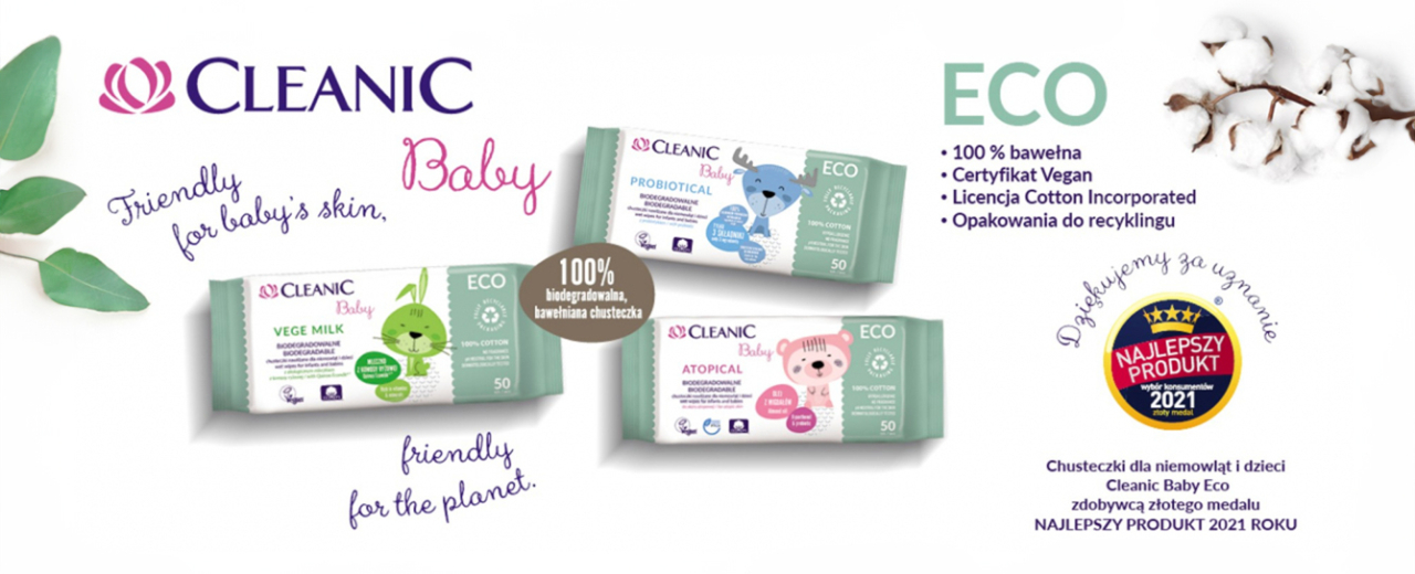Cleanic Baby ECO laureatem badania konsumenckiego „Najlepszy Produkt  2021 – Wybór Konsumentów”!