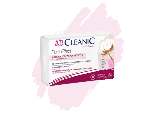 Suche chusteczki kosmetyczne Cleanic Pure Effect