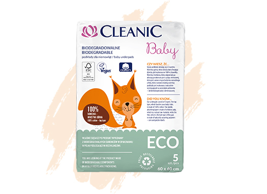 Podkłady dla niemowląt i dzieci Cleanic Baby ECO