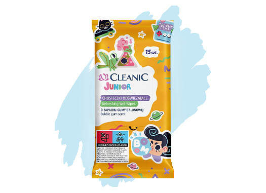 Освежающие салфетки Cleanic Junior