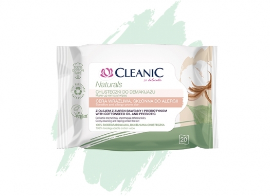 Cleanic Naturals make-up removal wipes for sensitive, allergy-prone skin
