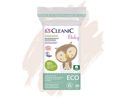 Płatki bawełanie dla niemowląt i dzieci Cleanic Baby ECO Organic
