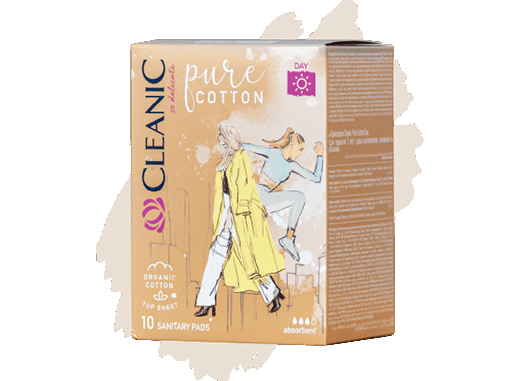 Cleanic Pure Cotton Day sanitary pads