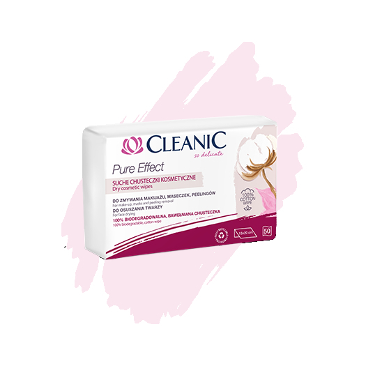 Suche chusteczki kosmetyczne Cleanic Pure Effect