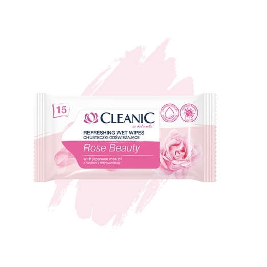 Cleanic Rose Beauty refreshing wipes