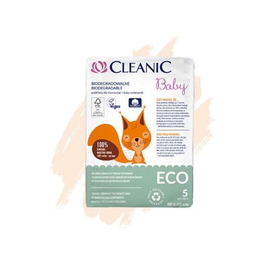 Podkłady dla niemowląt i dzieci Cleanic Baby ECO