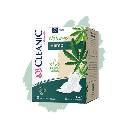 Cleanic Naturals Hemp Night sanitary pads