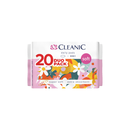 Cleanic Soft Day sanitary pads (20 Duo Pack)
