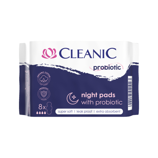 Cleanic Probiotic Night – Sanitary Pads with Wings